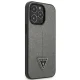 Guess Saffiano Triangle Logo vāciņš iPhone 13 Pro / 13, sudraba