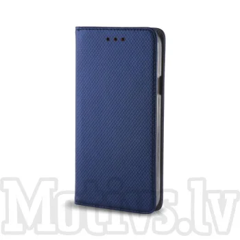 Apple iPhone XS Max 6.5" Magnet TPU Book Case Cover - Blue, vāciņš ar gumijas turētāju un kabatu