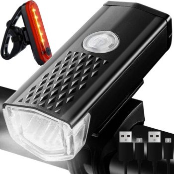Usb Led Bicycle Light + Rear 23679