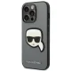 Karl Lagerfeld Saffiano Karl\'s Head Patch vāciņš iPhone 14 Pro sudraba