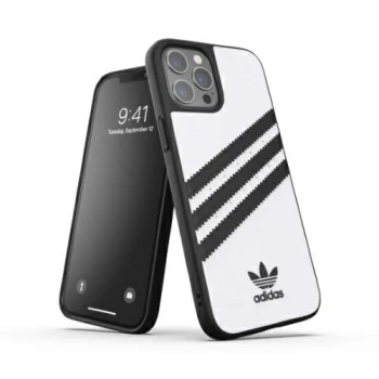 Чехол Adidas OR Moulded Case PU для iPhone 12 Pro Max, White/Black