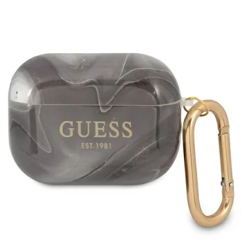 Чехол Guess Marble Collection для AirPods Pro, черный