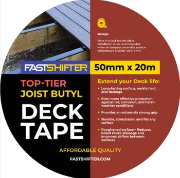 Бутиловая лента для лаг террасы FASTSHIFTER TOPTIER 50 мм × 20 м, черная