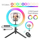 Blitzwolf BW-SL5 Pastāvīgās Dienas Gaismas Komplekts LED RGBW, 26cm ar Mini Galda Statīvu Tripodu | Vlogging RGB Ringlight Photo Video Lamp