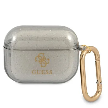 Чехол Guess GUAPUCG4GK Glitter Collection для AirPods Pro, черный