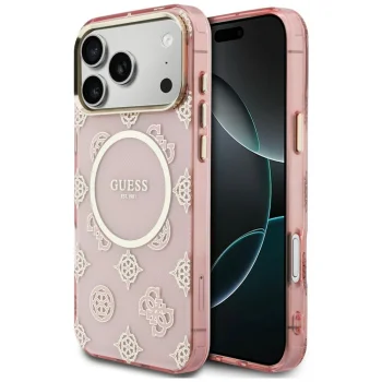 Guess IML Peony Dot MagSafe MagCase iPhone 17 Pro Max – rozā | Phone Case Cover