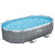 Bestway 56448 Power Steel Frame Pool 488x305x107 cm, 18-in-1 Set
