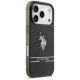 U.S. Polo Assn. iPhone 17 Pro vāciņš DH and Bottom Stripe Logo MagSafe, melns