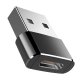 USB-C to USB-A Adapter Female to Male OTG for Data Sync and Charging, Black