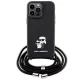 Чехол Karl Lagerfeld для iPhone 14 Pro Max Crossbody Saffiano Metal Pin, черный