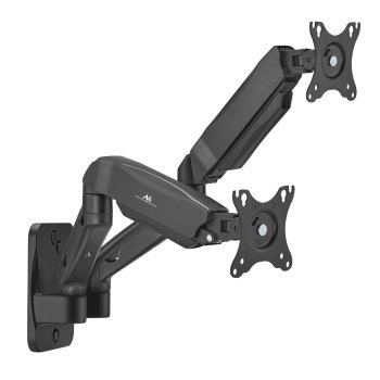 Maclean MC-988 Dual Monitor Wall Mount, 17-32", 2x 9kg, Black
