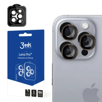3mk Lens Protection Pro iPhone 16 Pro / 16 Pro Max kameras aizsargstikls, brūns