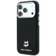 Karl Lagerfeld Grained Choupette Head Metal MagSafe vāciņš priekš iPhone 17 Pro Max / 18 Pro Max, melns