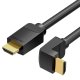 HDMI kabelis Vention AARBG 1,5 m leņķis 90° (melns) | Cable 1,5m Angle (black)