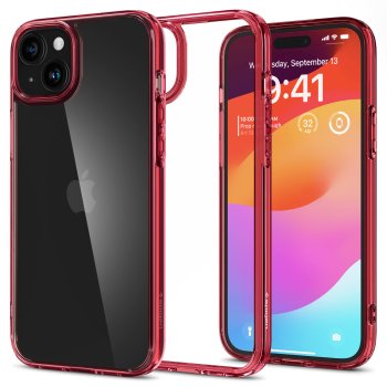 Spigen Ultra Hybrid Case for iPhone 15 Plus, Red