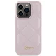 Guess iPhone 15 Pro Case Quilted Metal Logo, Pink