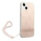 Guess 4G Print Strap Case for iPhone 14 Plus, Pink