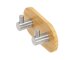 Pašlīmējošs koka pakaramais ar diviem āķiem | Self-adhesive Wooden Hanger with Two Hooks