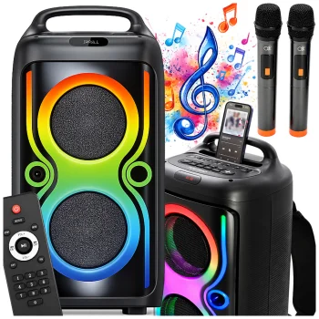 Беспроводной Bluetooth-динамик 06401 с FM-радио, USB, AUX, Караоке и функцией...
