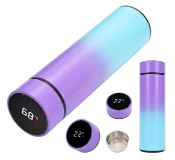 Smart Thermal Mug with LCD Temperature Display 500ml Rainbow