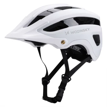 Wozinsky MTB velosipēdista ķivere ar noņemamu nagu, L (57-62 cm), melna/balta