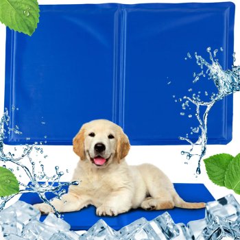 Cooling mat for pets with gel, 50x65cm, blue