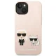 Karl Lagerfeld vāciņš iPhone 14 6.1\" KLHMP14SSSKCI MagSafe Silicone, gaiši rozā