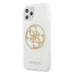 Чехол Guess для iPhone 11 Pro Max Glitter 4G Circle Logo, белый