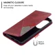 Huawei P50 Geometric Pattern Leather Stand Case Cover - Red | Vāks Maciņš Maks Grāmatiņa Apvalks