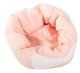 Soft pet bed with raised edges, 32cm, pink, grey, yellow