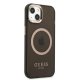 Guess Gold Outline Translucent MagSafe vāciņš iPhone 13 - Melns