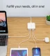 Choetech PD8008 100W GaN ātrais lādētājs 2x USB-A / 2x USB-C – balts
