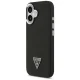 Guess MagSafe vāciņš iPhone 17 ar graudainu tekstūru un trīsstūra logotipu – melns | Phone Case Cover