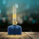 Retro LED lampa ar akumulatoru Forever Light FLR-35, aptumšojama, zila