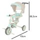 Bērnu Trīsritenis Ratiņi Tricikls TRIKE FIX V4, Pelēks-Zils | Kids Baby Trolley Bike Tricycle Stroller Buggy