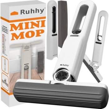 Ruhhy 00024345 Mini Mop with 2 Pads, White
