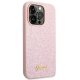 Чехол Guess для iPhone 14 Pro Max Glitter Script, розовый
