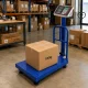 Elektroniskie platformas svari ar atzveltni, 100 kg, LCD, zili