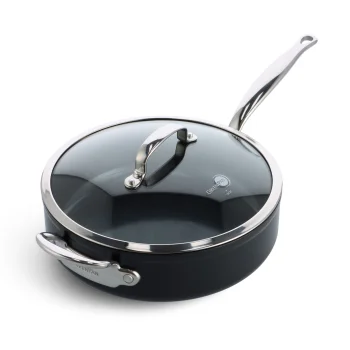 GreenPan Barcelona Pro Sauté Pan with Lid 28cm 4.6L Black