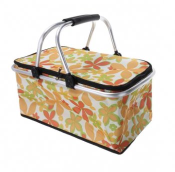Saliekāms Piknika Termo Grozs Soma ar Termoizolāciju Mini Ledusskapis, Dažādas krāsas | Foldable Portable Basket Cooler Bag