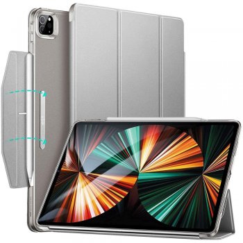 Apple iPad Pro 12.9 (2020) ESR Ascend Trifold Tablet Cover Case with Multi-angle Stand, Gray | Planšetes Vāciņš Maciņš Apvalks Grāmatiņa