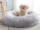 Pet Bed for Dogs and Cats, Round, 50cm, Grey