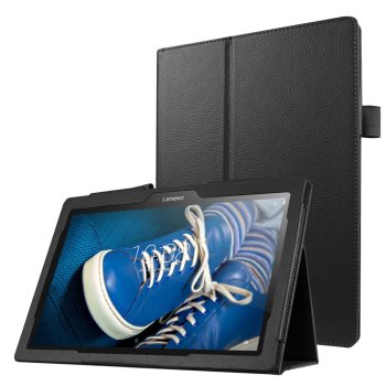 Lenovo IdeaTab 2 A10-30F (TB2-X30L) Litchi Texture Stand Leather Case, Black | Чехол Книжка для...