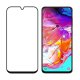 5D aizsargstikls Samsung Galaxy A70 (SM-A705F), melns noapaļots (Tempered Glass)