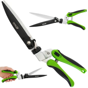 DIVODV Garden Grass and Hedge Shears, 180° Rotatable, Green