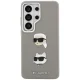 Karl Lagerfeld Saffiano Double Heads Metal vāciņš Samsung Galaxy S26 Ultra, sudraba
