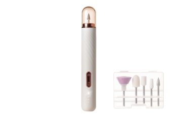 Beautylushh 00025805 Cordless Nail Drill with 6 Bits, White/Rosegold