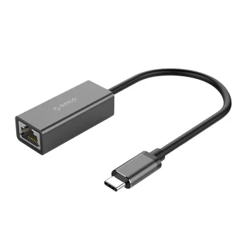 Сетевой адаптер Orico XC-R45-V1 USB-C — RJ45 Gigabit Ethernet 1 Гбит/с, черный