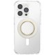 Popsockets Round Luxe Coconut Creme emaljas MagSafe turētājs un telefona statīvs