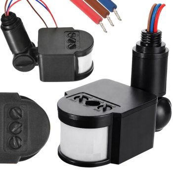 Датчик движения и освещенности PIR 230V для наружного LED освещения